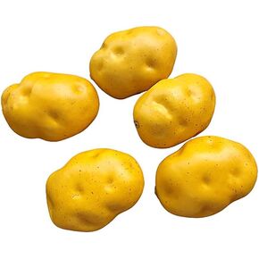 Ebonee Artificial Simulation Fake Potatoes Vegetables for Decoration Realistic Fake Vegetable Potatoes Model for Kitchen Home Photograph Props (5 Pack)