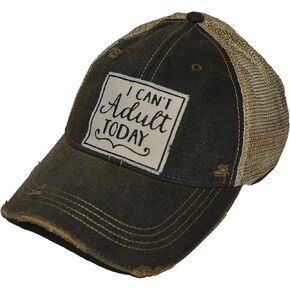 Distressed Baseball Caps Funny Trucker Hats with Sayings, Unisex (Livin' The Dream (Black))