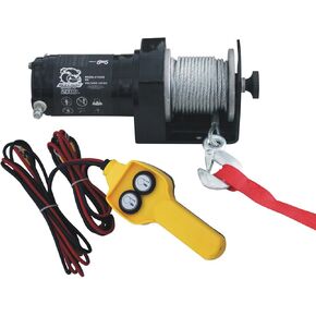 BULLDOG Winch 15008 Winch (2000lb Utility with 50 Ft Wire Rope, Hand held Controller)