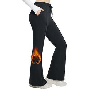 BALEAF Womens Flare Sweatpants Ladies Drawstring Sweat Pants with Pockets Fleece Bootcut Yoga Dance