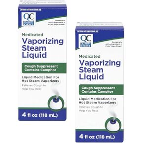 Quality Choice Medicated Vaporizing Steam Liquid, 4 Ounces Each (2 Pack)