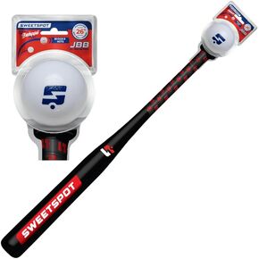 SweetSpot Plastic Big Barrel Bat and Ball Combo Set | 26" Length | Backyard Baseball Set for Youth, Kids, Teens, and Adults
