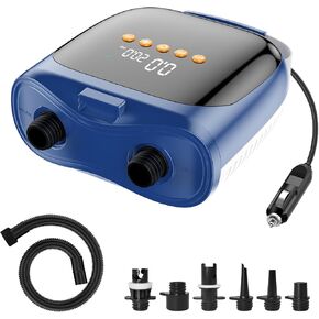 20PSI High Pressure Electric Paddle Board Pump, Portable 12V DC SUP Air Pump Inflate & Deflate for Stand Up Paddle Boards, Kayak, Tent