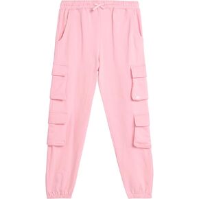 AEROPOSTALE Girls' Pants - Casual Fleece Cargo Joggers with Adjustable Elastic Waistband - Baggy Cargo Pants for Girls (7-16)