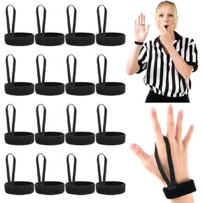16PCS Football Down Indicators Down Indicator Wrist Football Wristband Referees for Match Sports, Black