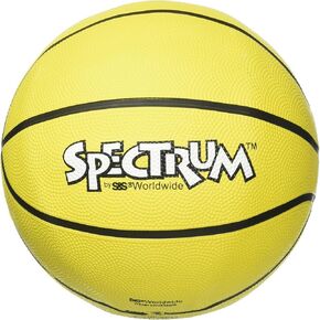 S&S Worldwide Yellow Spectrum Rubber Basketball Youth