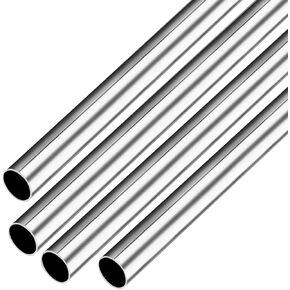 Aopin 4Pcs 304 Stainless Steel Capillary Tube Tubing 4mm OD 1mm Wall Thickness 250mm Length,Weldable Tubing Round Metal Pipe, Industrial Straight Tube