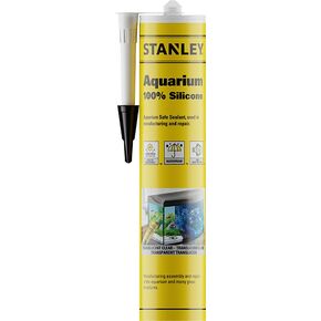 Stanley Waterproof Aquarium Silicone - 1x10.1 Fl. Oz. Clear, Waterproof Bond to Glass, Non-Toxic Aquarium Sealer for Freshwater & Saltwater Aquarium | 1 Pack.