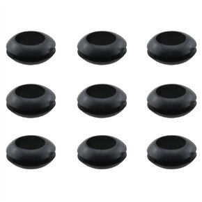 50PCS 10mm Black Rubber Grommet Double-Sided Dustproof Rubber Grommet with Slot Wire Protector Rubber Grommet Rubber Hole Grommet for Wires Firewall Electrical Cables Cords Automotive Gasket