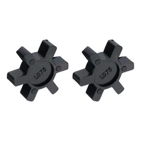 uxcell 2pcs L075 Jaw Coupling Insert, Flexible Solid Type NBR Rubber Jaw Coupling Center Inserts for L Jaw Coupling L-Jaw Coupler Set, Black