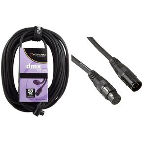 Accu Cable AC5PDMX50 DMX Stage Light Cable, 5 Pin Male to 5 Pin Female Connection