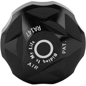 Bike Gas Valve Cover Aluminum Alloy High Hardness -Proof Suspension Fork Air Chamber Cover(Black)