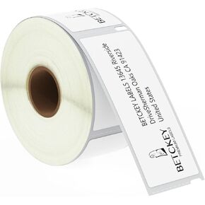 BETCKEY - Compatible DYMO 30321 (1-4/10" x 3-1/2") Address Labels, Strong Adhesive & Perforated, Compatible with DYMO Labelwriter 450, 4XL, Rollo & Zebra Desktop Printers [10 Rolls/2600 Labels]