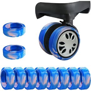 EVARSOL غطاء عجلة الأمتعة حقائب دوارة لإصلاح العجلات قبضة ناعمة كتم حقائب سفر محمولة عجلات حامية صندوق عربة أغطية عجلات أحذية من السيليكون 10 قطع in Kuwait