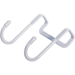 1Pc White Multiple Use Narrow Door Hook Over Cabinet Drawer Double Hooks for Kitchen, Bathroom, Closet, Drawer Tools and Home Improvement