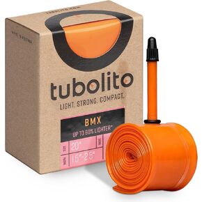 Tubolito Tubo-BMX TPU Inner Tube 20", 22", and 24" Wheel Sizes | Fits Tire Widths 1.5" - 2.5" and 1 1/8" - 1 3/8" | Schrader & Presta Valve Options | Compatible with Rim & Disc Brakes