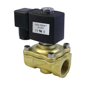 VITON 3/4 inch 24V DC VDC Brass Solenoid Valve NPT Gas Water Air Normally Closed