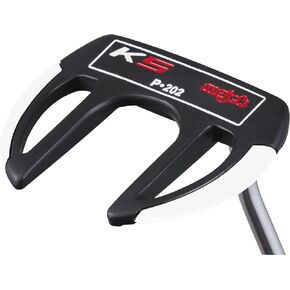 Majek K5 P-202 New Red and Black Golf Putter Right Handed Club Claw Style Mallet 36 Inches Precision Steel Shaft Senior Flex Plus 1 inch Over Men's Standard Length Perfect for Lining up Your Putts