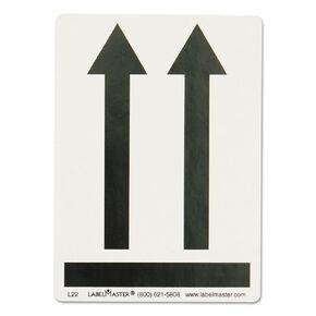Labelmaster L22 Black Arrows Up Air Label, 3 1/4" x 4 1/2" (Pack of 500)