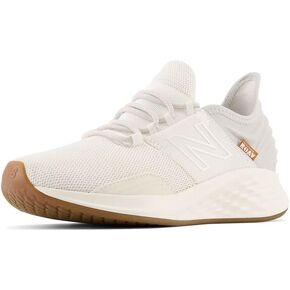 New Balance Women's Fresh Foam Roav V1 Running Shoe, Paper White/Gum, 7 Wide