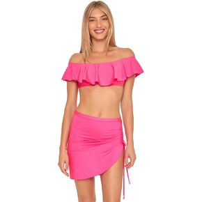 Trina Turk Women's Standard Monaco Cinch Mini Sarong Beach Skirt-Bathing Suit Cover Ups, Ceramic, Small
