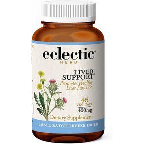 ECLECTIC INSTITUTE Raw Fresh Freeze-Dried Liver Support | Milk Thistle & Dandelion | 45 CT (400 mg)
