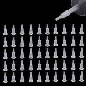 50 Pcs Syringe Tip Adapter Converter Transfer Dispenser Syringing Coupler Connector Lubricator Tip Adapter Glue Port Adapter