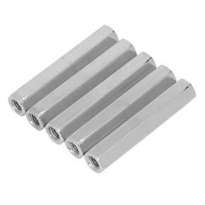 5 Pcs Hex Coupling Nut M8x1.25 75mm Length, 304 Stainless Steel Hex Connection Nuts, Wide Purpose for Bolts Studs Machine Screws, Indoor Outdoor Use