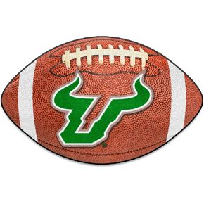FANMATS NCAA University of South Florida Bulls Nylon Face Football Rug , 22"x35"