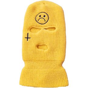 3 Hole Balaclava Knitted Full Face Cover Windproof Neck Warmer, Thermal Cycling Ski Face Mask for Men Women MK4