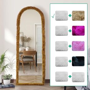 TinyTimes 2 Pack Mirror Cover Oversized Full Length Mirror Cover Stretch Soft Non-Slip Cover, White&Light Pink