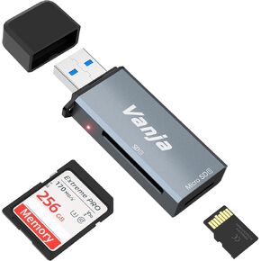 SD Card Reader, Vanja USB 3.0 Micro SD Card Reader, Computer Memory Card Reader Adapter for, PC, Laptop, Camera, Supports SD/Micro SD/TF/SDHC/SDXC/MMC