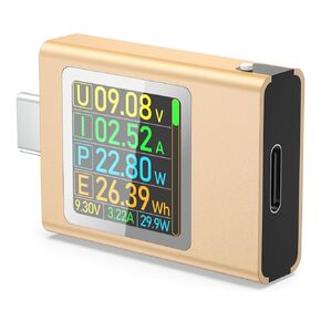 USB C Power Meter Testers, Eversame PD3.1 Digital Multimeter, USB C Voltage Current Voltmeter Amp Volt Ammeter Detector USB C Cable Charger Indicator DC4.5-50V/0-12A，PD2.0/PD3.0/PPS/QC2.0/QC3.0/FCP