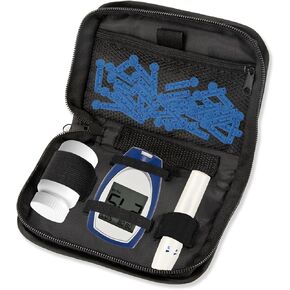 Diabetic Travel Case Tsa Approved, Glucose Monitor Case, Portable Insulin Travel Case Glucometer Case Storage Diabetic Supplies like Insulin Pen, Test Strips, Blood Glucose Monitor (Black)