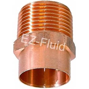 (10 قطع) سباكة EZ-FLUID 1/2 بوصة C X MIP LF تركيبات نحاسية محول ضغط ذكر، اتصال لحام العرق لأنابيب النحاس السكنية والتجارية