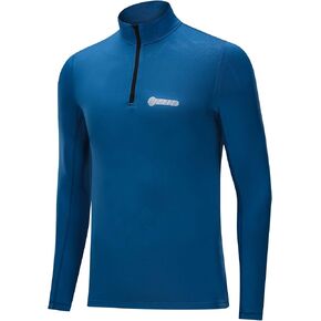 bpbtti Men's 1/4 Zip Thermal Pullover Running Cycling Shirts with Zip-Closure Side Pocket Tops