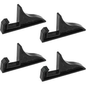 AYLIFU 4 PCS Plaque Stand Black Plastic Display Stand Plate Holder Small Picture Frame Holder for Display Card Holder Photo Collection Pictures