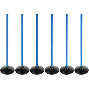 Blue Soccer Agility Poles Set Detachable Sports Trainning Speed Pole Slalom Poles with Rubber Base Sport Traning Equipment