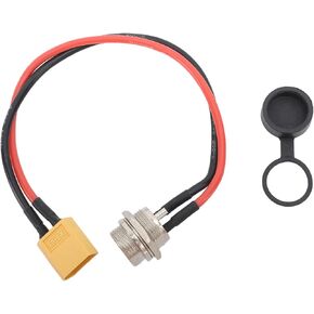 8in Scooter Charging Port Aluminum Alloy ABS Charging Port Lightweight and Easy to Install Professional Manufacturing Replacement