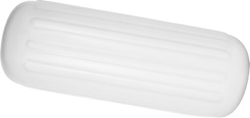 VEVOR Boat Fenders, 10" x 28" Vinyl Marine Boat Bumpers, Center Hole Ribbed Inflatable Boat Fender for Docking, Marine Dock Fender with Inflation Pump, White, 4 Packs in Saudi Arabia