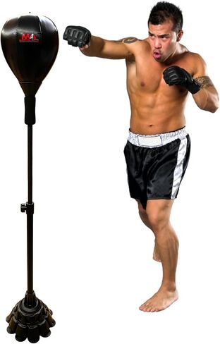 Boxing Bag with Stand, Standing Punching Bag, Adjustable Height Freestanding Speed Ball for MMA, Kickboxing, Muay Thai & Martial Arts for Training Reflexes, Timing and Fitness from Home/Gym in Kuwait