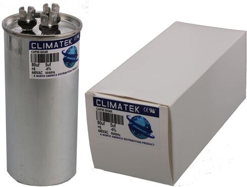 ClimaTek Round Capacitor - fits Carrier # HC98JA081D | 80/5 uf MFD 370/440 Volt VAC in Kuwait