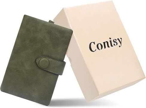CONISY Small Wallets for Women, Soft Leather Multi Card Holder RFID Blocking Womens Wallet with Wristlet Zipper Coin Pocket (Black) in Saudi Arabia
