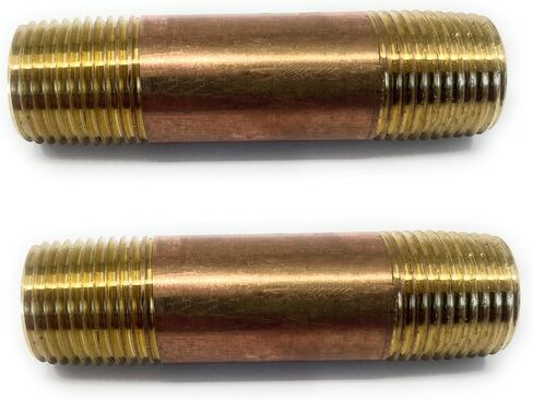 Metal Magery Brass Long Nipple 1/2" X 1/2", 3" Length, Male NPT Pipe Fitting (1 Count) in Saudi Arabia