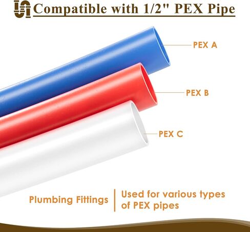 تركيب PEX، محول PEX أنثى 1/2 بوصة NPT إلى 1/2 بوصة لإصلاح السباكة أو إعادة التشكيل، تركيب تجعيد نحاسي قوي ومتين (12 حزمة) in Kuwait