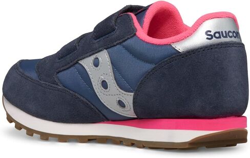 حذاء رياضي Saucony Originals Jazz ذو خطاف وحلقة مزدوج (للأطفال الكبار الصغار)، أزرق داكن/فضي/وردي، 13 US للجنسين in Saudi Arabia
