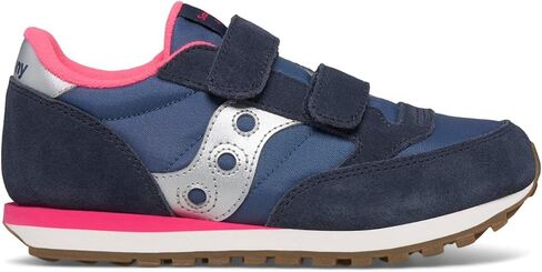 حذاء رياضي Saucony Originals Jazz ذو خطاف وحلقة مزدوج (للأطفال الكبار الصغار)، أزرق داكن/فضي/وردي، 13 US للجنسين in Saudi Arabia
