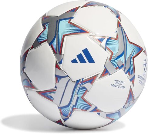 كرة أديداس UCL LGE J350 باللون الأبيض/Silvmt/Brcyan 4 in Saudi Arabia