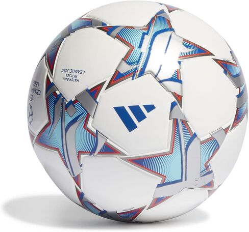 كرة أديداس UCL LGE J350 باللون الأبيض/Silvmt/Brcyan 4 in Saudi Arabia