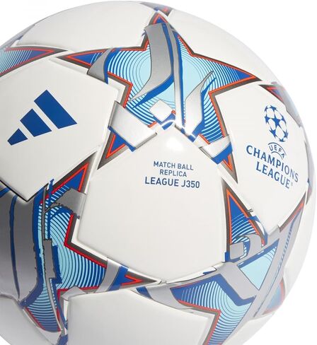 كرة أديداس UCL LGE J350 باللون الأبيض/Silvmt/Brcyan 4 in Saudi Arabia